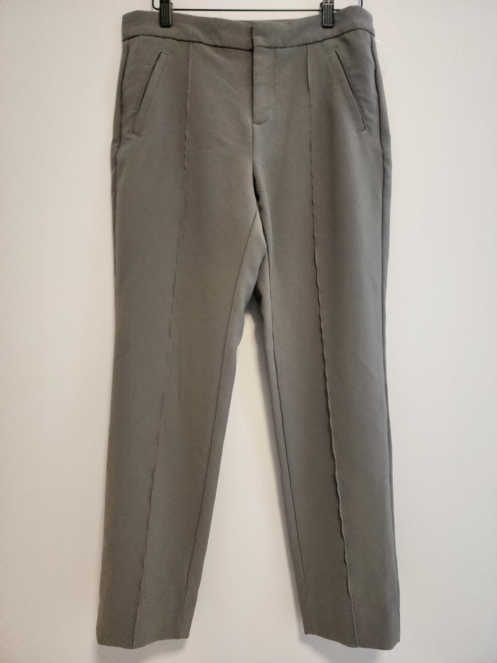 Banana Republic Size 4 Gray Tailored Dress Pants Straight Leg Work Trousers